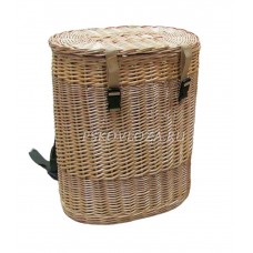 Пехтерь. Плетёный заплечный короб с крышкой для сбора грибов и ягод
