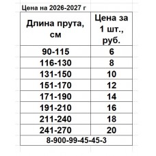 Прут для плетения неокорённый